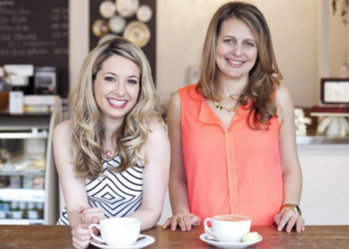 Foxy Originals founders, Jen & Suzie, showcasing their Toronto-made jewelry collection.