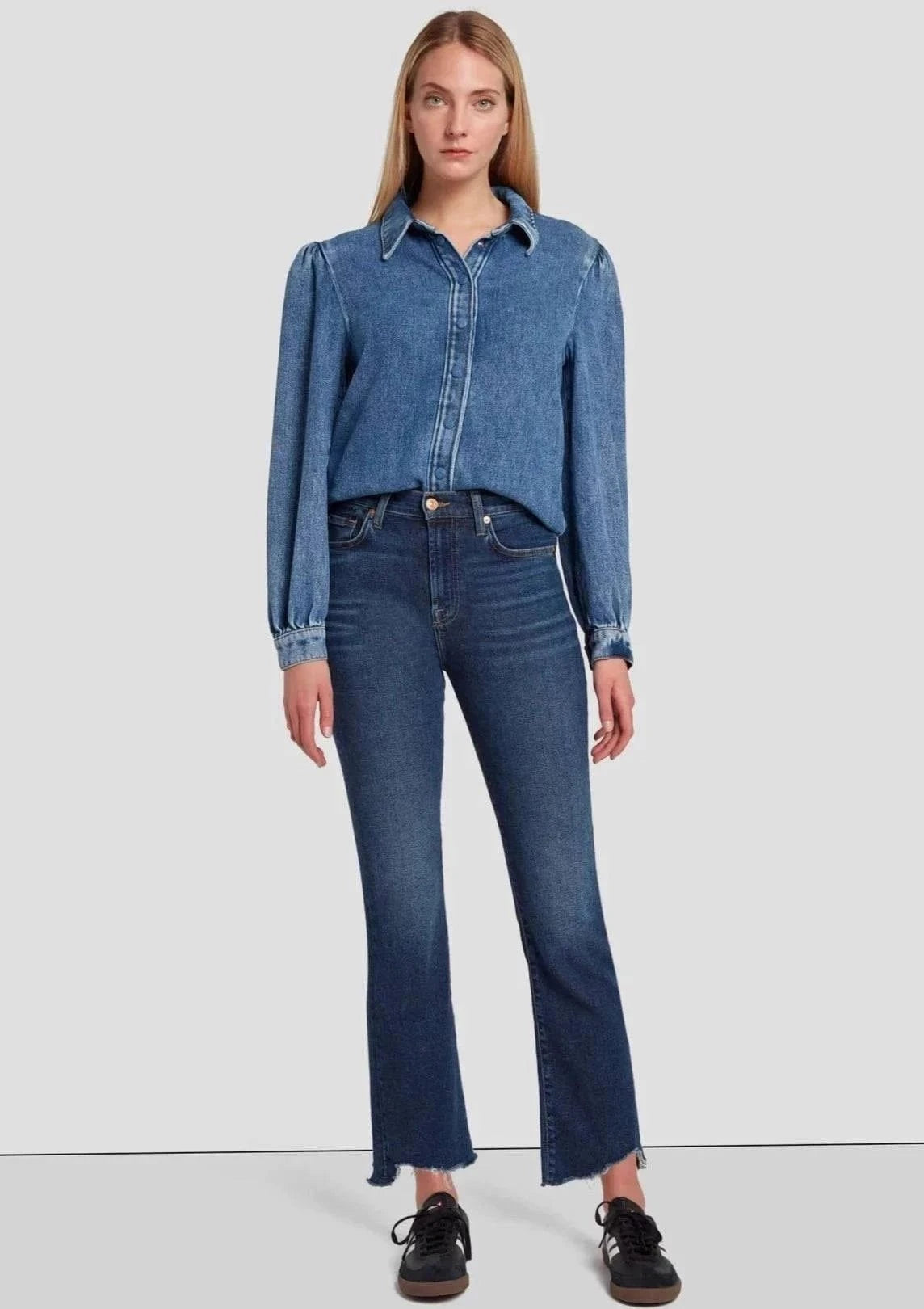 7 For All Mankind Bottoms HW Slim Kick by 7 For All Mankind available at Lemonberry Boutique Aurora