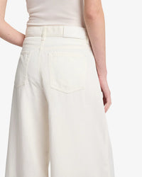Close-Up of Back Detailing - 7 For All Mankind Linen Blend Palazzo Pants, Classic 5-Pocket Design, Available in Aurora, Ontario, with Free Shipping on Orders $150+