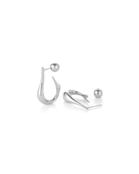 Jenny Bird Colette Hoop Small Earrings in silver — product detail, Lemonberry Aurora.
