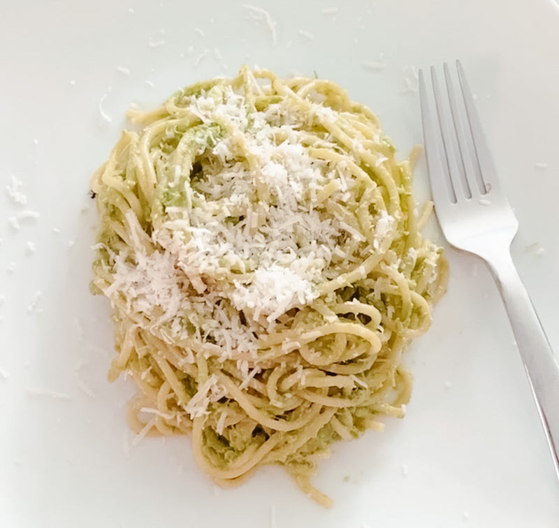 Garlic Scapes Pesto Pasta