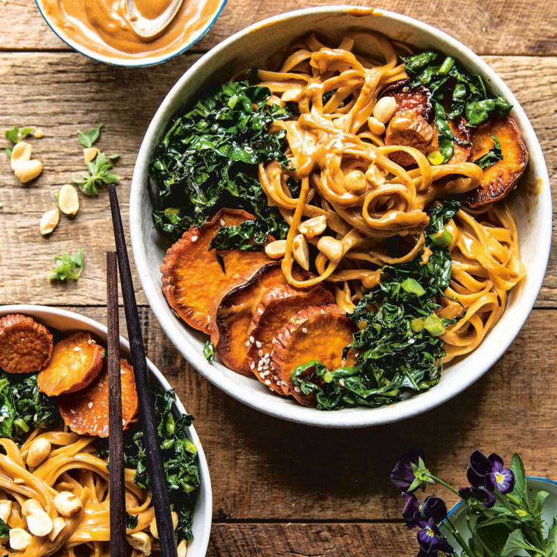 Saucy Garlic Peanut Noodles