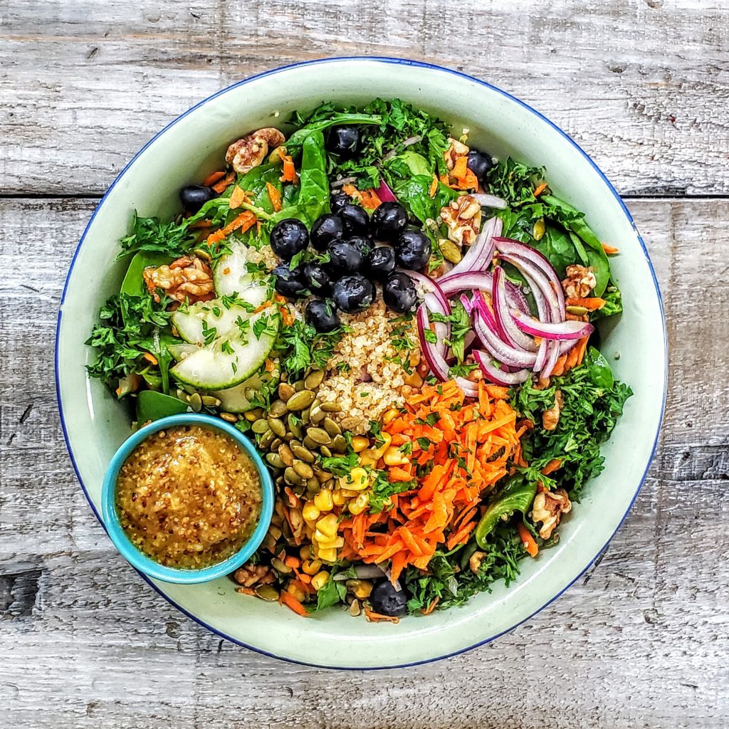 Charlicious Salad with Sweet Ginger Dijon Dressing