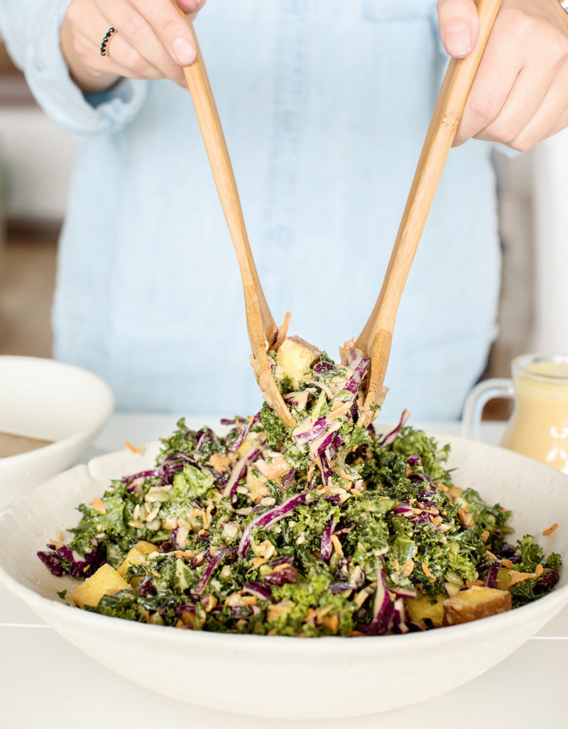 Harvest Kale Slaw with Tahini Dressing Recipe