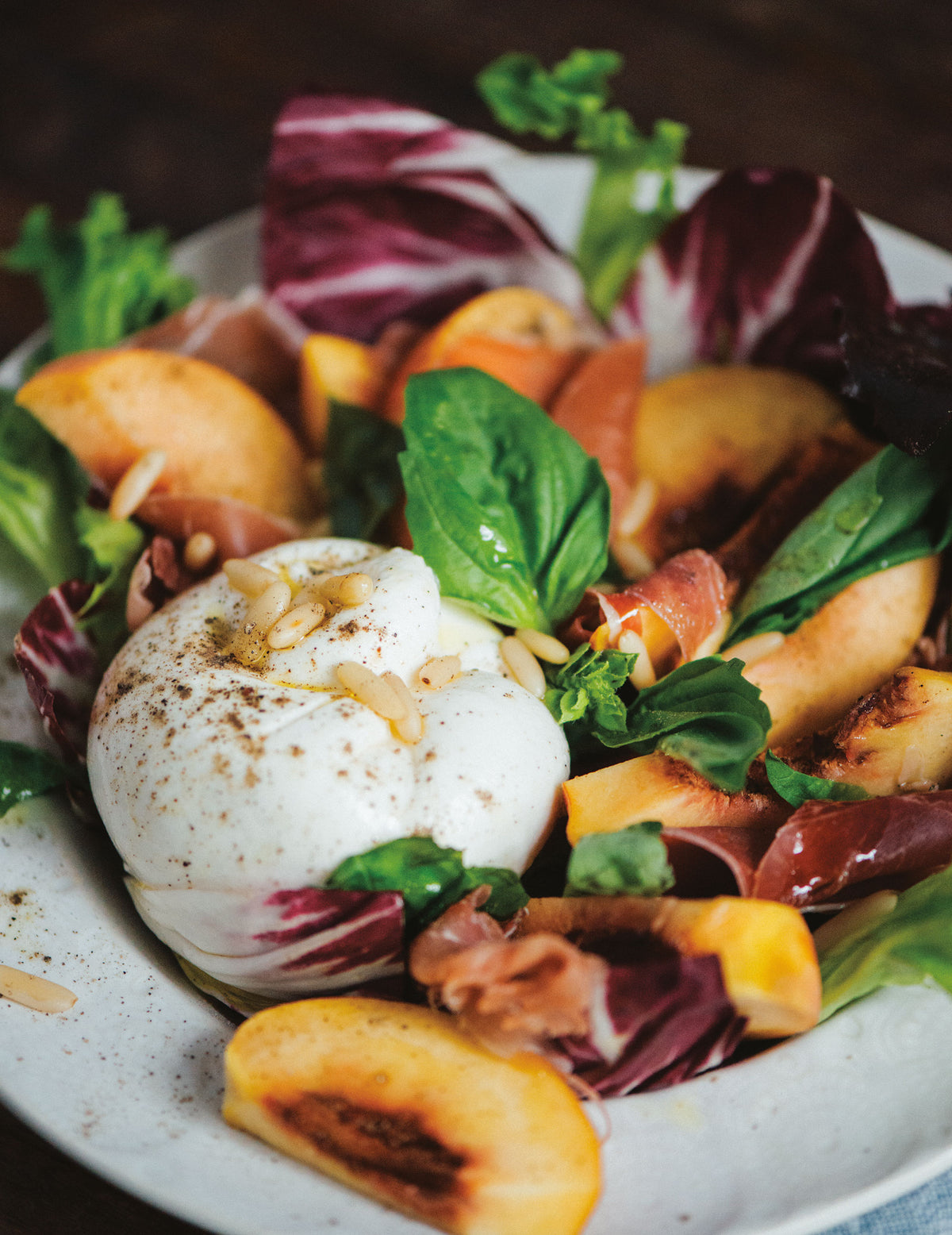 Peach and Prosciutto Salad