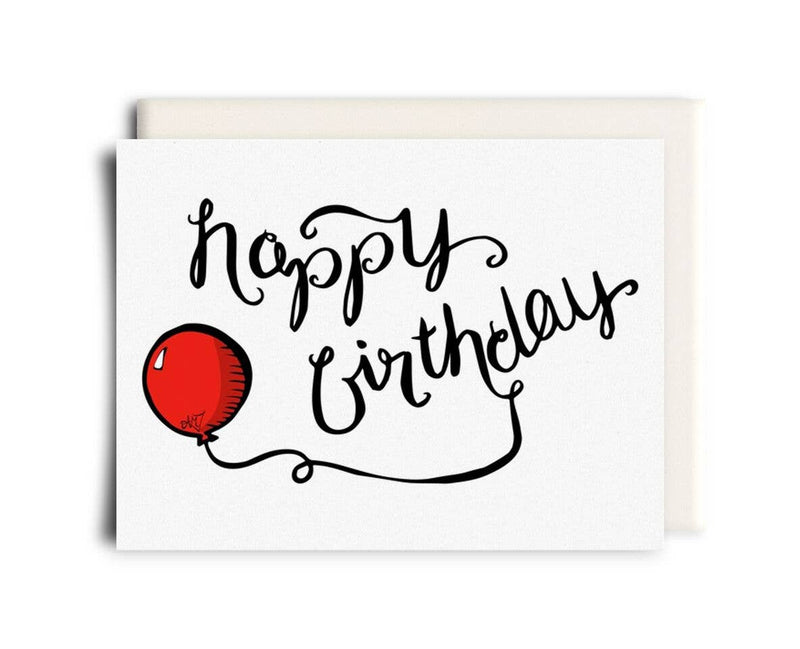 Red Balloon Birthday Card 🍃 - Lemonberry.ca