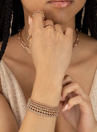 Beads-Stacking Stretch Bracelets PVD  Waterproof