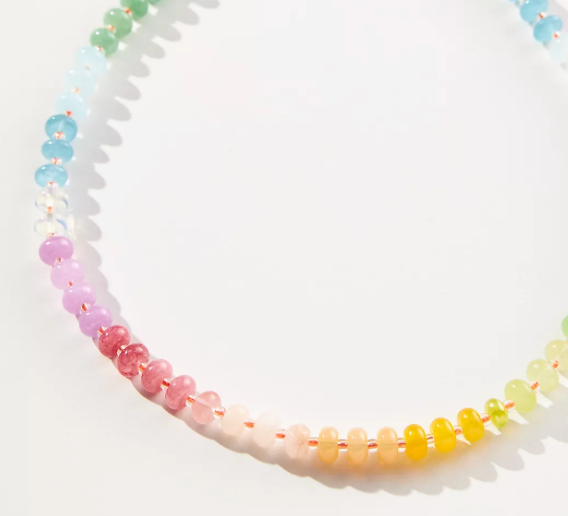 HoopLa Gemstone Bead Necklace