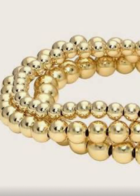 Beads-Stacking Stretch Bracelets PVD  Waterproof