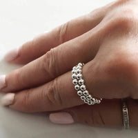 Gold Bead Stackable Ring