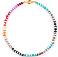 HoopLa Gemstone Bead Necklace