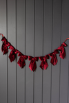Bow Garland Red Velvet Fabric