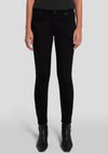 Front view of the black skinnys from 7 For All Mankind