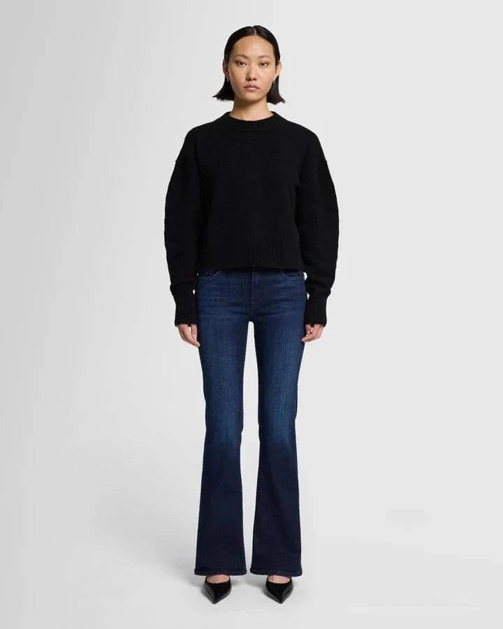 7 For All Mankind Bottoms 7 For All Mankind Bootcut Tailorless Jeans – Stretch Denim in AAS Wash available at Lemonberry Boutique Aurora