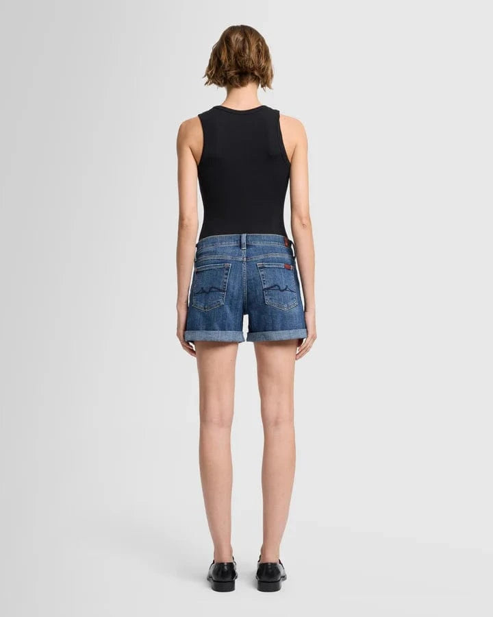 7 For All Mankind Bottoms Mid Roll Shorts by 7 For All Mankind - A comfortable Classic! available at Lemonberry Boutique Aurora