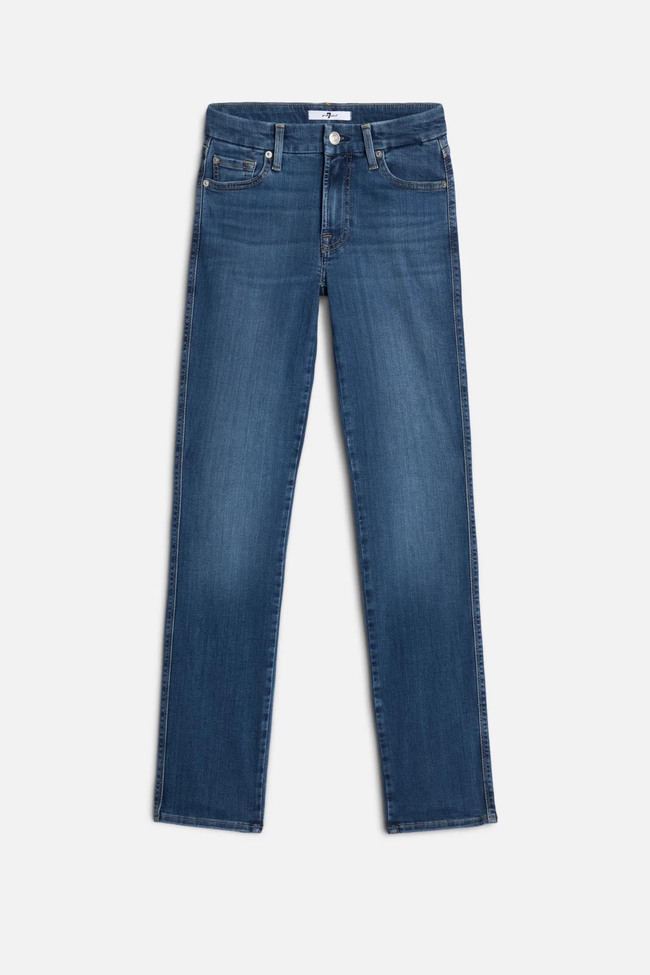7 For All Mankind Kimmie Straight Jeans Love Story flat-lay Lemonberry Aurora