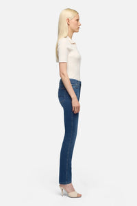 7 For All Mankind Kimmie Straight Jeans Love Story side view Lemonberry Aurora