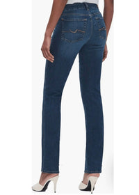 Back view showing pocket stitching on 7 For All Mankind Kimmie Straight Jeans