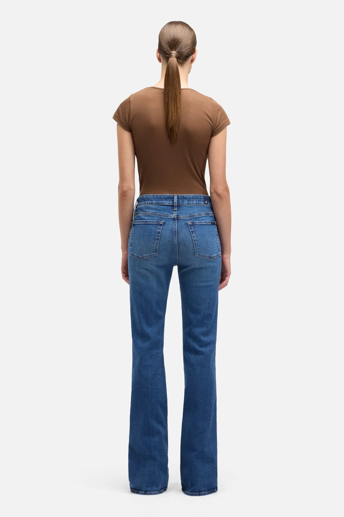 7 For All Mankind leggy jeans Moonwater mid rise bootcut side profile Lemonberry Aurora