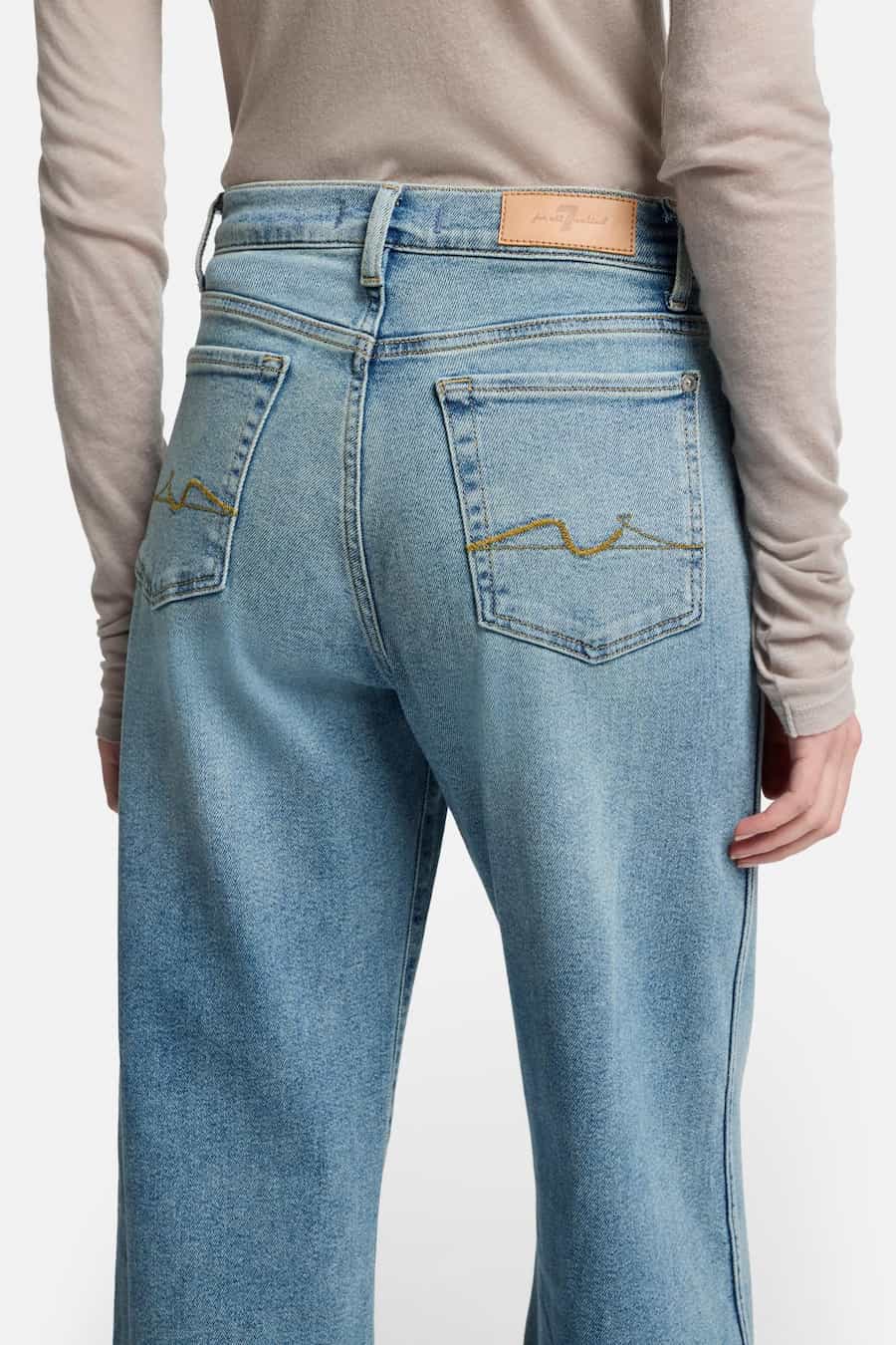7 For All Mankind Lotta jeans Amuse Me wash back pocket detail Lemonberry Aurora