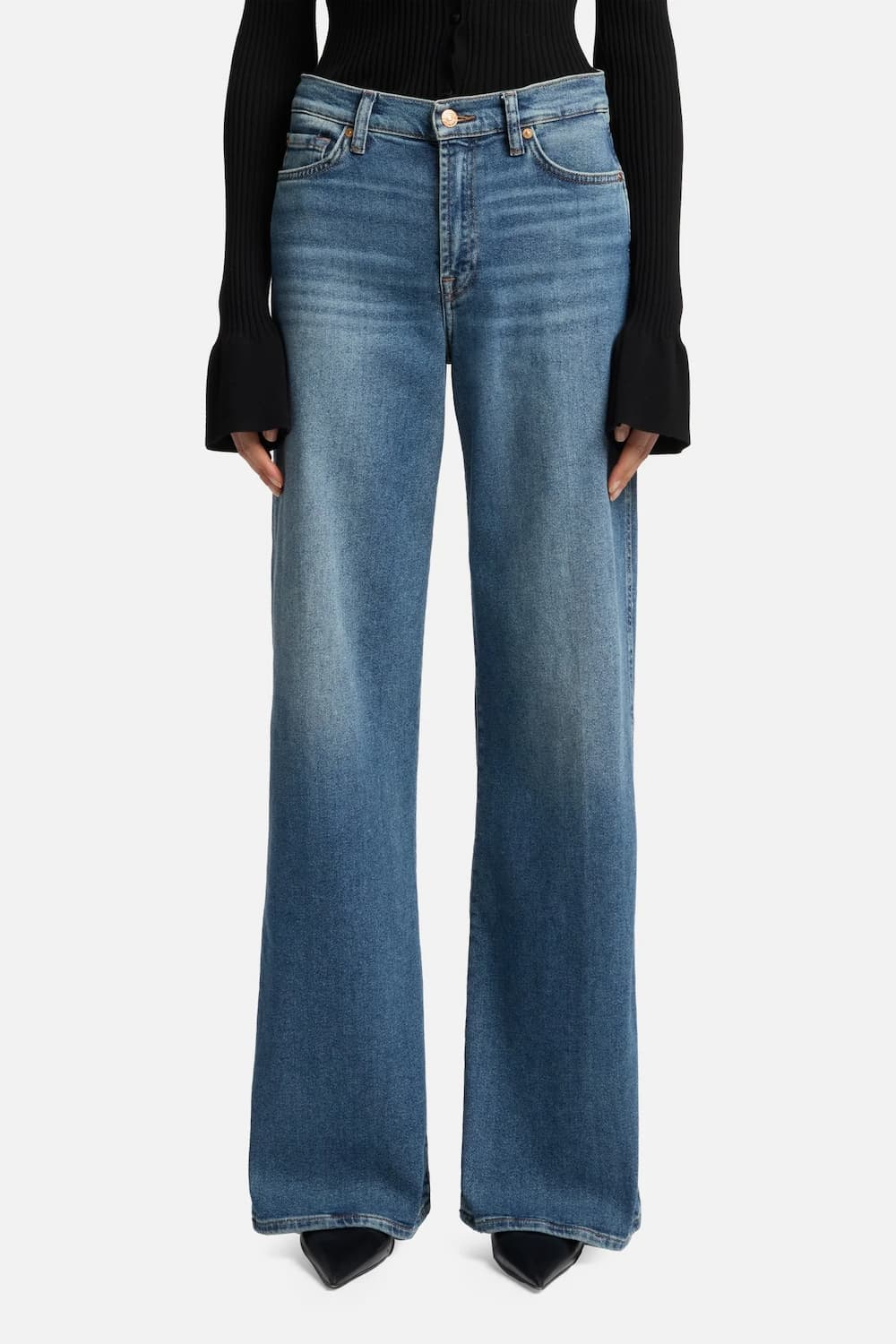 7 For All Mankind Lotta jeans sea level front view Lemonberry Aurora