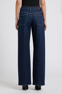 7 For All Mankind Stovepipe Straight Jeans in Bluecrest - Structured Fit