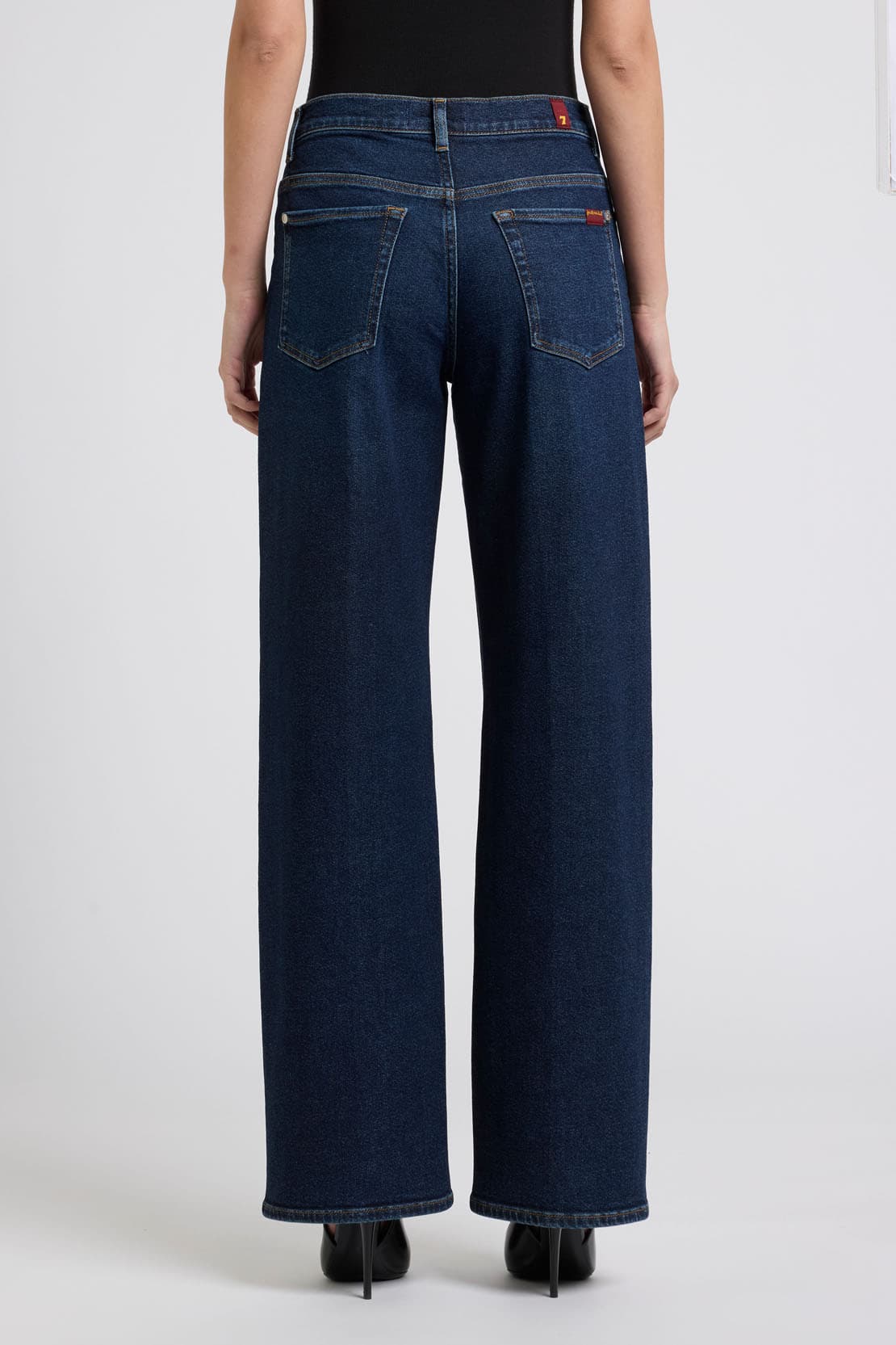 7 For All Mankind Stovepipe Straight Jeans in Bluecrest - Structured Fit
