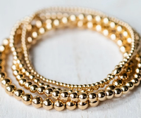 Beads-Stacking Stretch Bracelets PVD  Waterproof