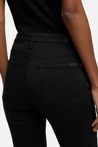 7 For All Mankind Mid Rise Ankle Skinny Jeans Black