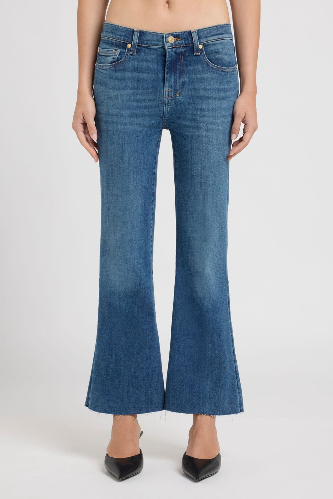 7 For All Mankind cropped dojo jean retro fade wash front view Lemonberry Aurora