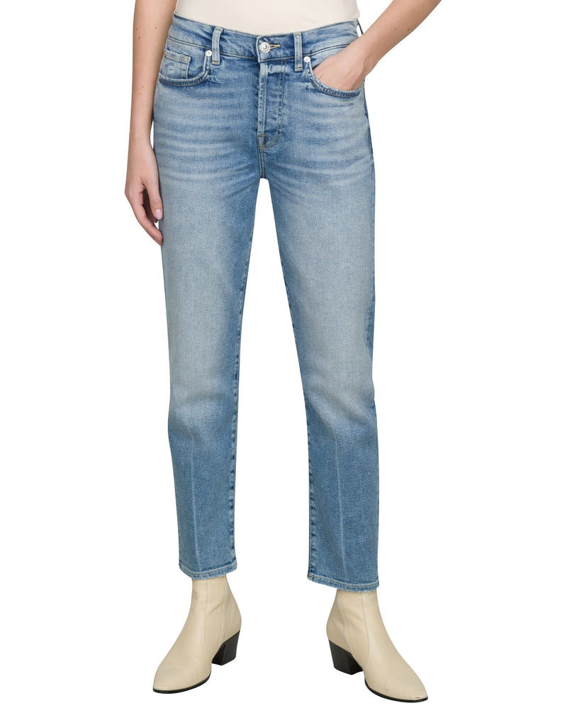 7 For All Mankind josefina slim boyfriend jean medium wash front view Lemonberry Aurora