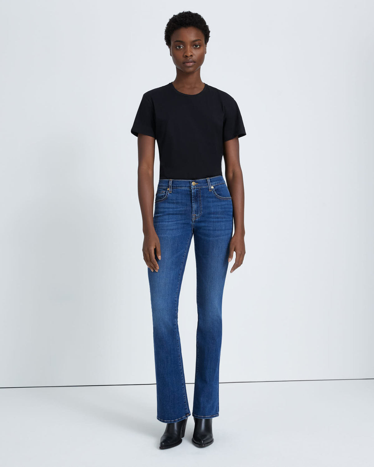 7 For All Mankind kimmie bootcut jean duchess front view Lemonberry Aurora