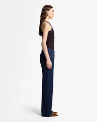 side view of straight leg rigid denim jeans, 7 For All Mankind