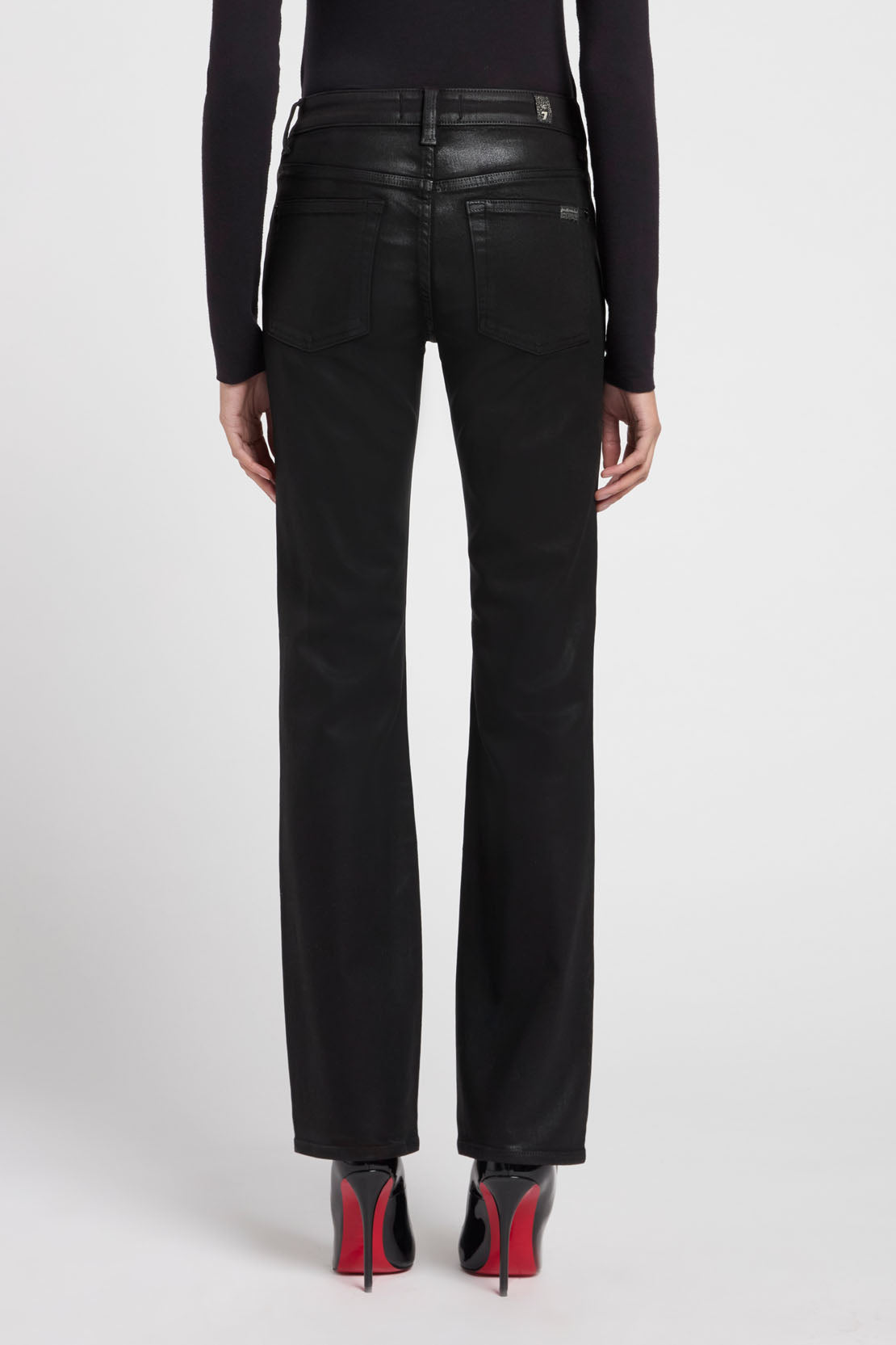 7 For All Mankind The Slim coated black supplier view 2