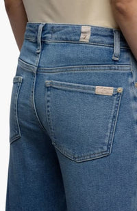 7 For All Mankind Calle Straight Ankle Jeans Aqua back pocket detail Lemonberry Aurora