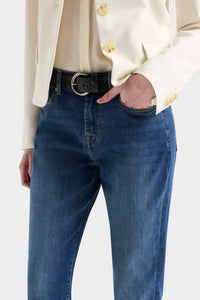 7 For All Mankind Josefina Jeans Vanity wash detail waist Lemonberry Aurora