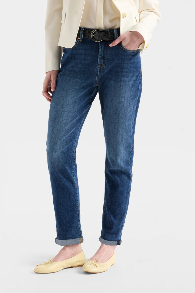 7 For All Mankind Josefina Jeans Vanity wash front Lemonberry Aurora