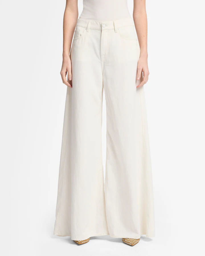 パンツ 7 FOR ALL MANKIND Women Pants 7U63C549U7SL0 White Lotta Sugar - Wide Leg Jeans | 7 For All Mankind