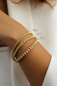 Beads-Stacking Stretch Bracelets PVD  Waterproof