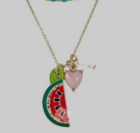 HoopLa Camp Bead Heart Necklace
