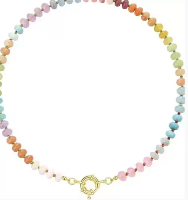 HoopLa Gemstone Bead Necklace