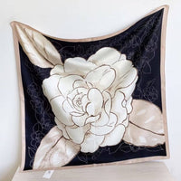 Floral Print Square Lightweight 90x90 Hair & Neck Scarf