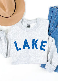 Blonde Ambition Lake Classic Crew Neck Sweater - Grey