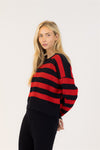Side view showing fit and drop shoulder silhouette