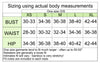 Size chart for the Beach Comber relaxed boatneck sweater – A helpful guide for selecting the perfect fit for the Beach Comber sweater, available at Lemonberry, Aurora, ON.