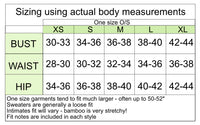 Size chart for the Beach Comber relaxed boatneck sweater – A helpful guide for selecting the perfect fit for the Beach Comber sweater, available at Lemonberry, Aurora, ON.