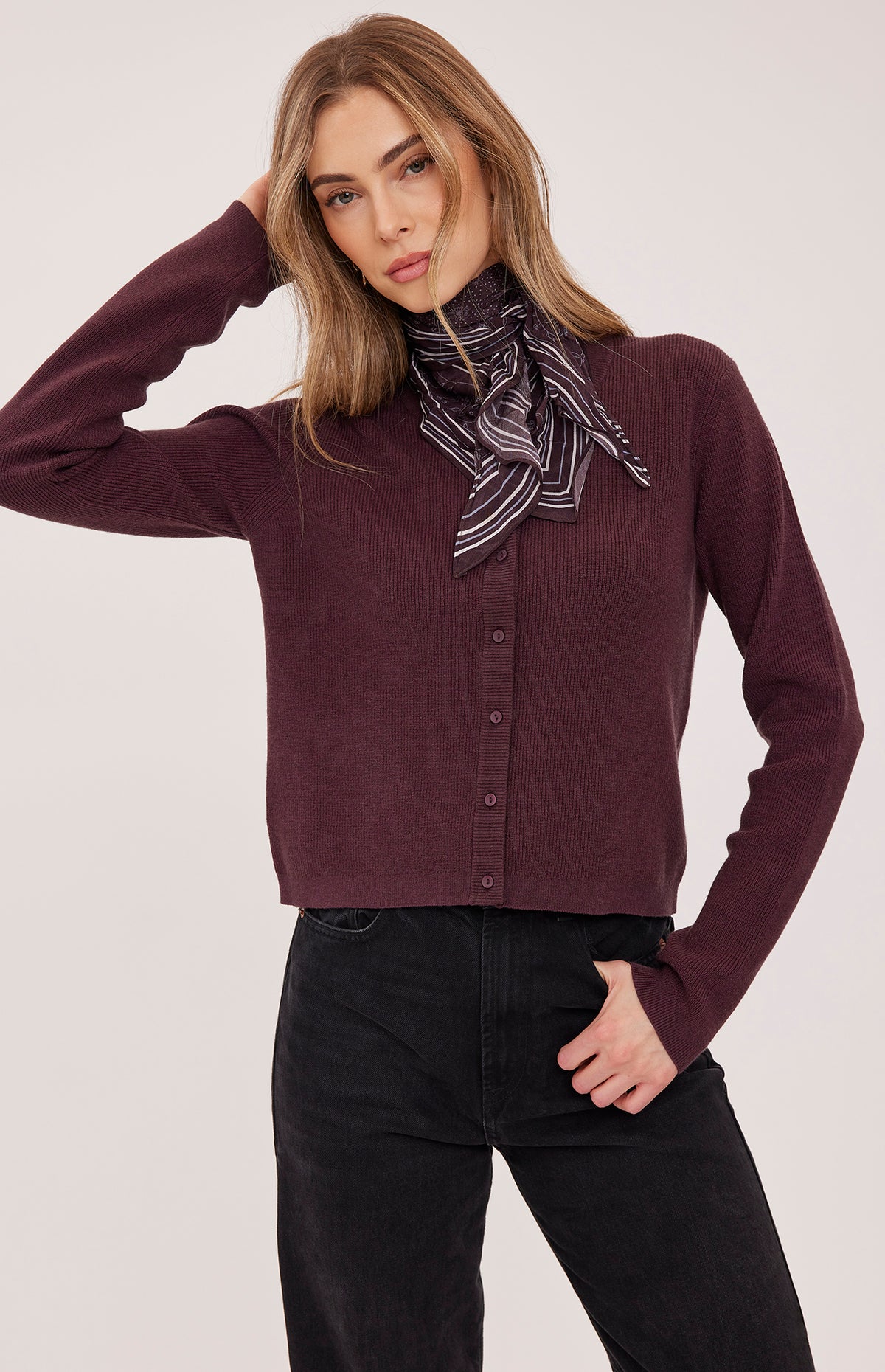 Gentle Fawn Mirabelle Knit Top in Heather Port