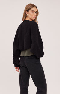 Gentle Fawn Gwendolyn Bouclé Cardigan in Black