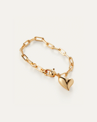 Jenny Bird Puffy Heart Bracelet Gold or Silver