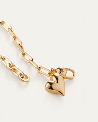 Jenny Bird Puffy Heart Bracelet Gold or Silver